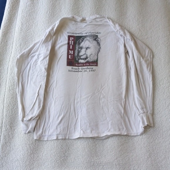 Phi Mu Mens Tshirt XL 1997 Busch Gardens Univ of FL Rumble in the Jungle Lion - Picture 2 of 10